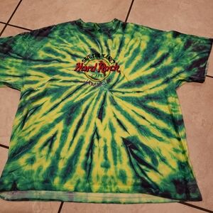 Hard Rock Cafe Jamaica Green and Yellow Tee